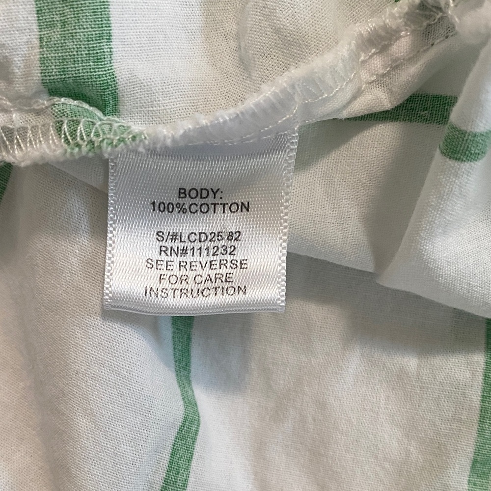 Elegant Green and White Striped Mini Dress - Picture 10 of 14